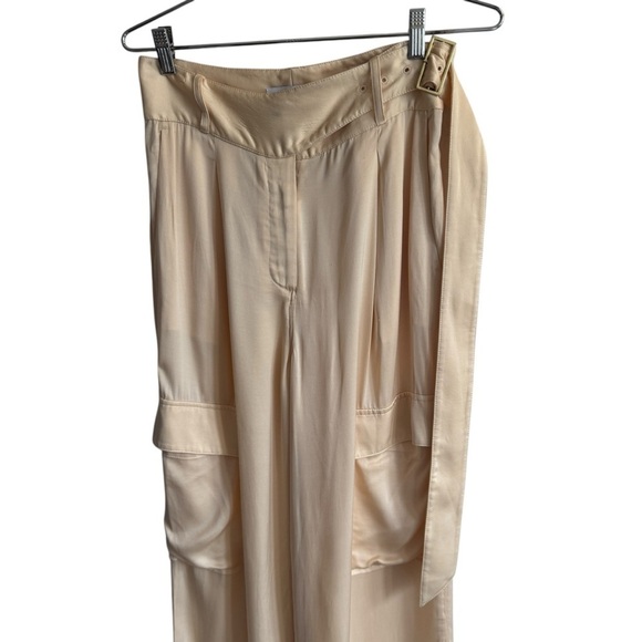 L'Academie Mel Belted Cargo Pants, Nude, Size S - Picture 6 of 11